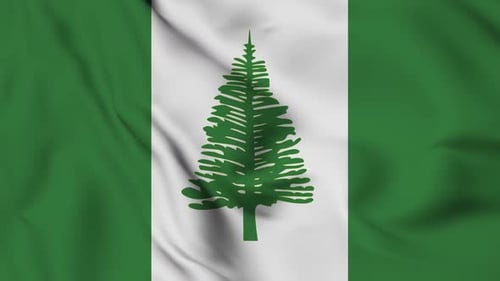 Norfolk Island National Flag Waving Seamless Loop