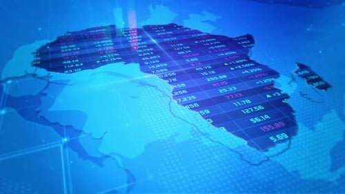 Africa stock market and economic business growth