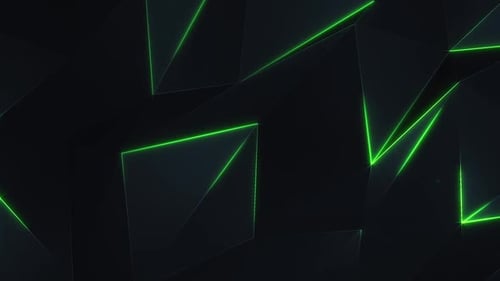 Futuristic Low Poly Surface Motion Background