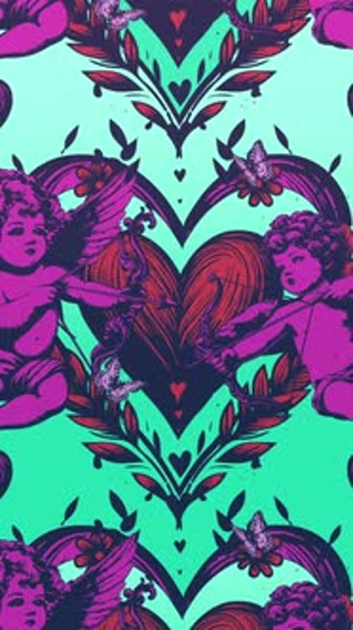 Valentine Cupid Love Heart Background