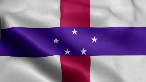 Texturierter wehender Fronthintergrund mit Flagge der Niederländischen Antillen HD