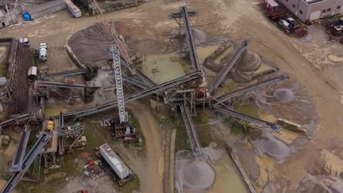 Construction Materials Production Facility With Quarry and Factory