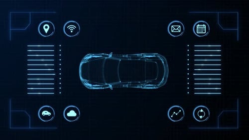 Elektrofahrzeug-Hologramm Auto HUD UI