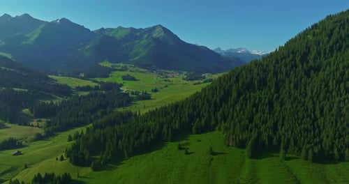 Incredible Mountainous Terrain of the Swiss Alps Pristine Stunning Green Swiss Nature in Summer