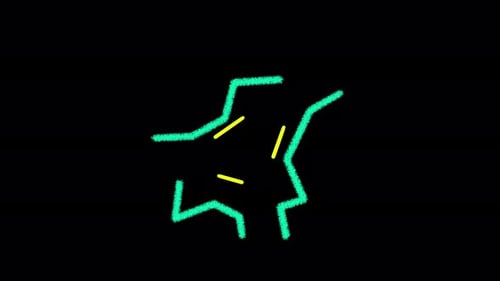 Neon Triangle Outline Geometry Accent