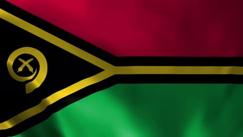 Realistic Waving Flag of Vanuatu Loopable Animation