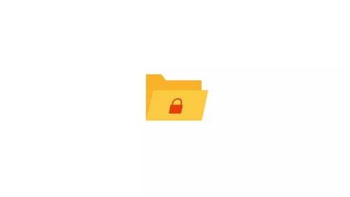 Flat Design Folder Lock Animation