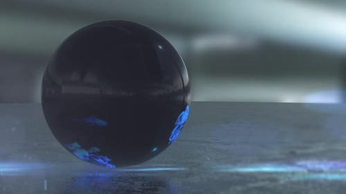 Dark and grim crystal orb for magic