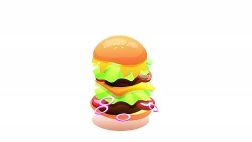 Animated Burger Disassembly and Assembly