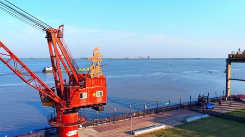 China Yangtze River trade port