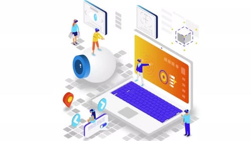 Isometric Virtual and Augmented Reality Digital Technology