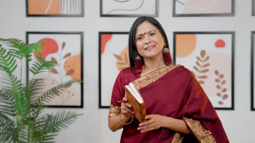 Indian woman teaching