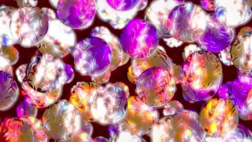 Colorful Bright Animation Of Rotating Balls 02. 4 K