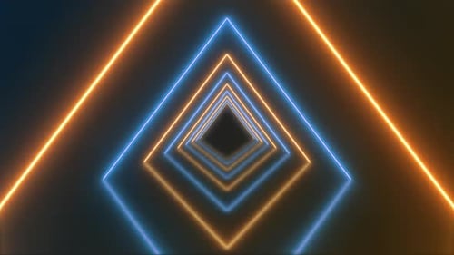 Neon Triangle Tunnel Loop