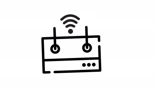 Animation Modem Icon, Elements Motion Graphics ft. modem & wifi - Envato