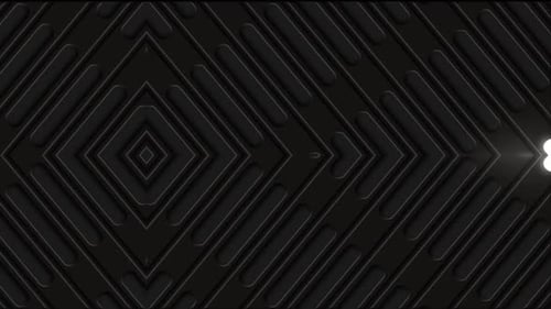 Dynamic glowing lights pulsate creating a mesmerizing geometric pattern