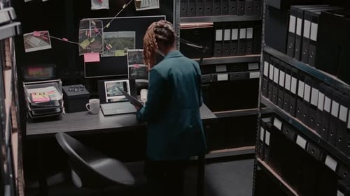 Private Agency Detective Conducting Investigation