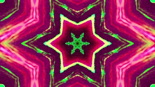 Psychedelic Abstract Kaleidoscopic Pattern Loop Background