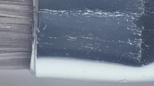 Macro View of a Dark Brush's Bristles