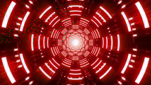 Shiny Red Tunnel Light Loop