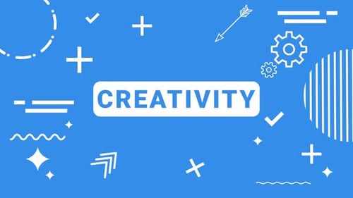 Stilvolle, informative Infografik, Loop-Animation, Kreativität, Titel, Infografik, Hintergrundelemente