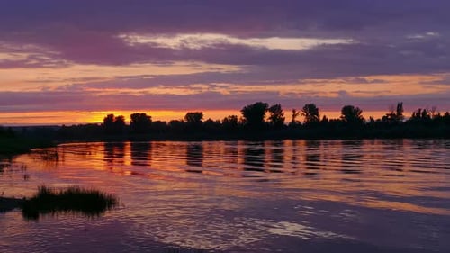 River Sunset Landscape