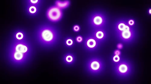 Abstract Purple Glowing Rings Floating Background Animation