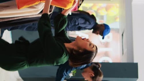 Vertical Video Frustrated Customers Fighting in Store