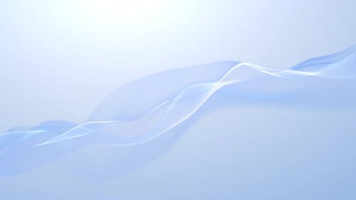 Abstract Flowing Blue Wave Digital Particles Background