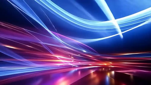 Abstract vibrant light streaks. Dynamic movement