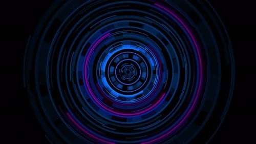 Hologram HUD Circle User Interface Smart City Metaverse Virtual Reality Futuristic Digital Interface