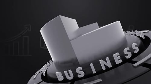 Business Background Loop Schwarz Und Weiß V5