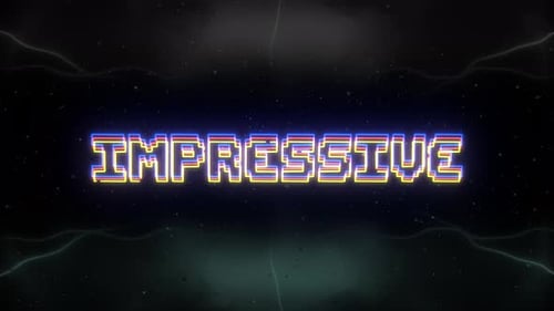Impressive Neon Text With Retro Background