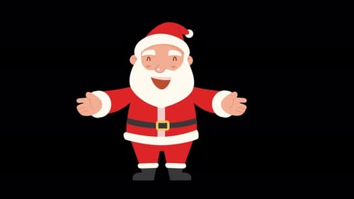 Christmas Flat Design Santa Claus Character