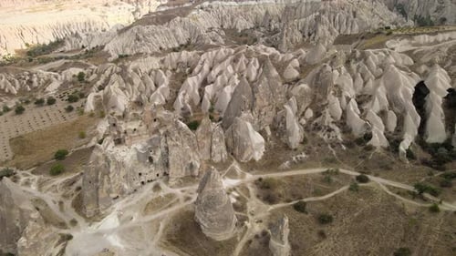aerial Cappadocia monastery