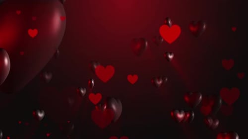 Valentines Hearts Background Loop