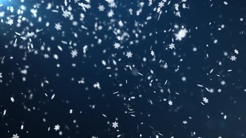 Gentle Falling Snowflakes Winter Overlay Background Loop