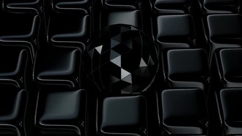 Abstract Geometric Sphere and Rippling Cubes Background Animation