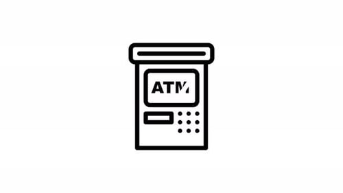 ATM line icon animation