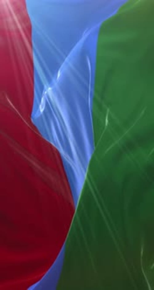 Dynamic Flowing Fabric Background with Red Blue Green Colors