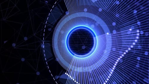 Futuristic Blue Digital Network Connection Background