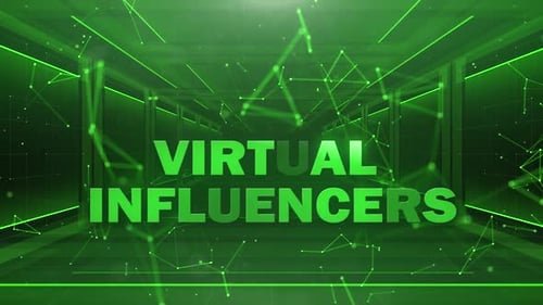 Green Futuristic Virtual Influencers Title Reveal