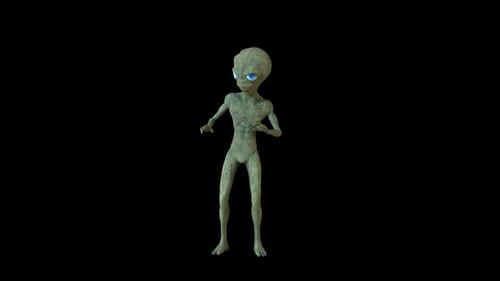Dancing Grey Alien 3D Character Animation Loop