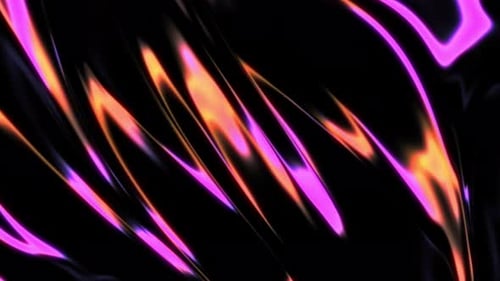 Abstract Fluid Neon Waves Background Loop