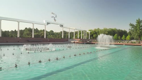 Fountains in Mustaqillik Maydoni (Independence Square), Tashkent