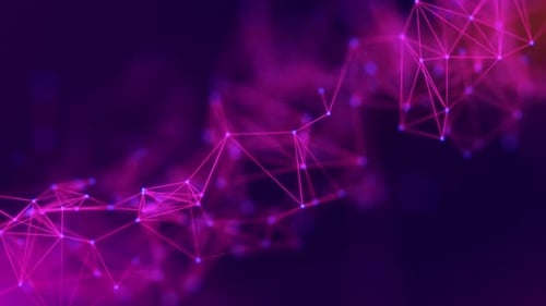 Abstract Futuristic Digital Network Connection Loop Background