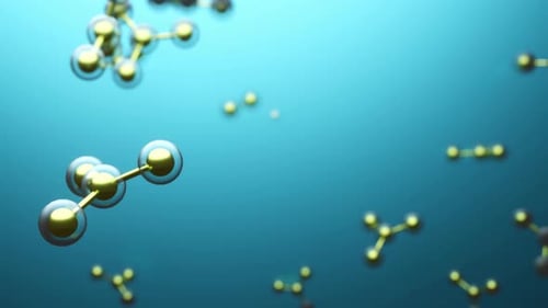 3D Animation Molecule Macro Atom Cell Serum Liquid Cream Collagen Clear Crystal Premium Serum and