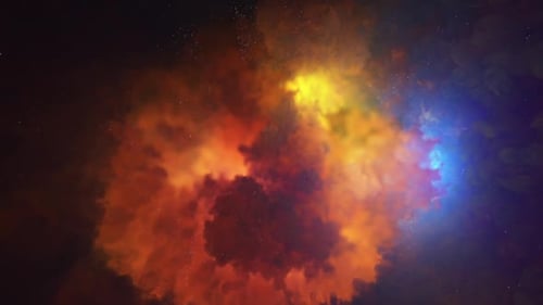 Dynamic Cosmic Nebula Fluid Motion Background