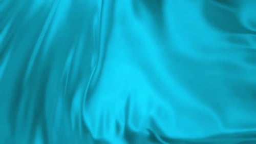Fluid Abstract Teal Fabric Background Loop