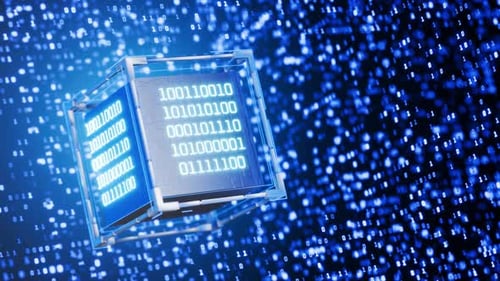 Base de datos. Big data. Código binario. Ataque de piratas informáticos. AIRE. Computadora cuántica. Código de computadora.